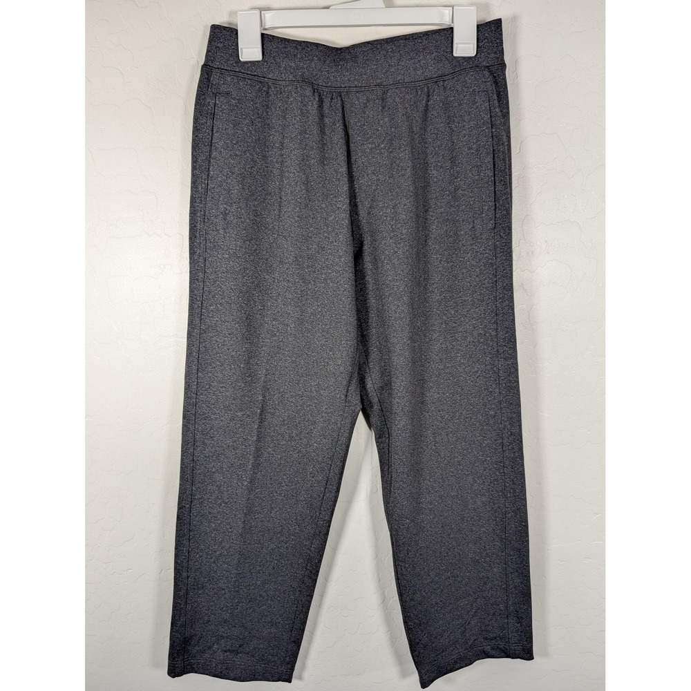 Lululemon Pants Womens Medium Tall Gray Crop‎ Sweatpants Elastic Waist Pockets